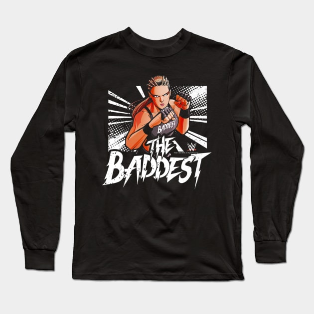 Ronda Rousey The Baddest Comic Long Sleeve T-Shirt by Holman